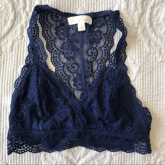 Francesca's Collections Other - 4/$15 Francesca’s Navy Lace Bralette